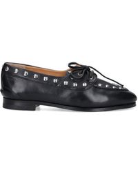 Bally - Pointed Toe Slip-On Moccasins With Lace Closure - Lyst