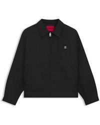 HUGO - Water-Repellent Jacket With Stacked-Logo Trim - Lyst