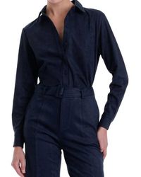 Karina Grimaldi - Veronica Suede Blouse - Lyst