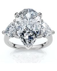 Pompeii3 - 5 1/2Ct Pear & Heart Certified Diamond Engagement Ring 14K Or Pt Lab Grown - Lyst