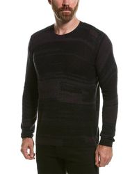Autumn Cashmere Glitch Wool & Cashmere-blend Crewneck Sweater - Black