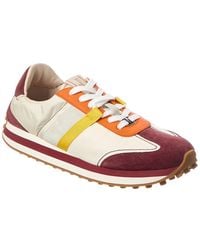 Ferragamo - Canvas & Suede Sneaker - Lyst
