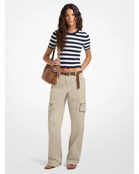 Michael Kors - Stretch Cotton Utility Cargo Pants - Lyst