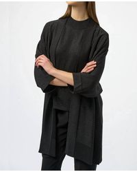 Joseph Ribkoff - Embellished 3/4 Sleeves Bouclé Open Front Jacket - Lyst