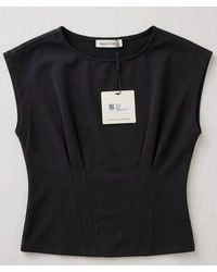 Aaron & Amber - Cinched Waist Knit Top - Lyst