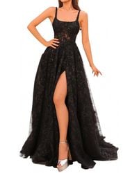 Amarra - Sequin A-Line Gown With Sheer Corset Bodice - Lyst