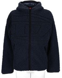 DIESEL - Plush Hooded Polyester Sports Jacket - Lyst