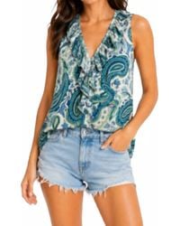 Drew - Bree Print Ruffle Tank - Lyst