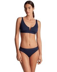 Ralph Lauren - Beach Club Solid V Wire Over The Shoulder Top Swimwear, Elastane - Lyst