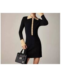 J.Crew - Ribbed Polo Sweater-Dress With Jewel Buttons - Lyst