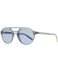 Zegna - Round Sunglasses Ez0180 20c Transparent Gray 54mm - Lyst