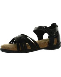 Clarks - Roseville Cove Leather Comfort Wedge Sandals - Lyst