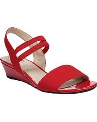 LifeStride - Yolo Solid Ankle Strap Wedge Sandals - Lyst