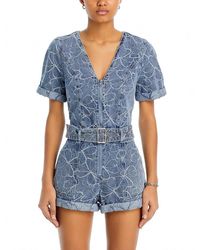Ramy Brook - Galilea Denim Romper - Lyst