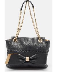 CH by Carolina Herrera - Monogram Leather Audrey Shoulder Bag - Lyst