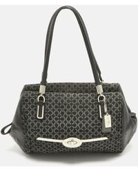 COACH - Op Art Fabric And Leather Madison Madeline Satchel - Lyst