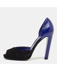 Sergio Rossi - Suede And Leather Cut Out Pumps - Lyst