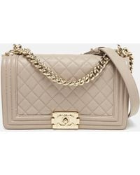 Chanel - Quilted Leather Medium Boy Flap Bag - Lyst
