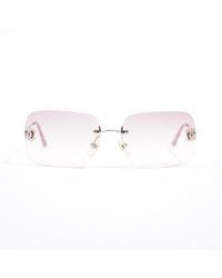 Chanel - Cc Rhinestone Sunglasses Gradient / Silver Base Metal - Lyst
