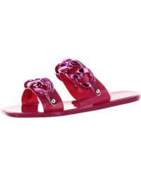 Kenneth Cole - Naveen Chain Jelly Flat Slip On Jelly Sandals - Lyst