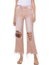 VERVET BY FLYING MONKEY - 90's Vintage Super High Rise Crop Deconstructed Flare Jeans - Lyst