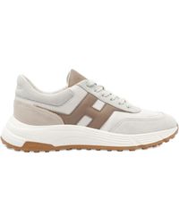 Hogan - Leather Sneakers With Textured Upper And Sporty Silhouette - Lyst