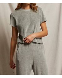 PERFECTWHITETEE - Clara Velour Baby Tee - Lyst