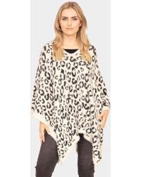 TRUEDAMES - Leopard Printed Poncho - Lyst