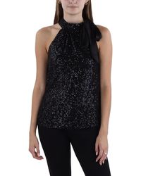 Ramy Brook - Tie Neck Sequined Halter Top - Lyst