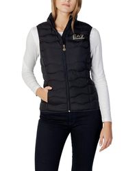 EA7 - Black Polyester Jackets & Coat - Lyst