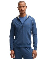 BOSS - Mix & Match Zip-Up Hooded Jacket, Open - Lyst