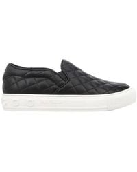 Ferragamo - Ferragamo Borg Leather Slip-On Sneakers - Lyst