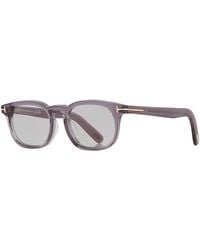Tom Ford - Sunglasses Square Full Rim, Shiny Frame And Smoke Lens Ft1122-D20A - Lyst