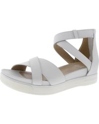 Eileen Fisher - Sallylt Zipper Faux Leather Flatform Sandals - Lyst