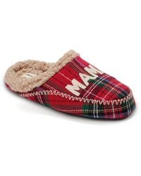 Dearfoams - Mama Bear Plaid Clog Slipper - Lyst