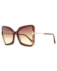 Tom Ford - Gia Sunglasses Tf766 69t Bordeaux/gold 63mm - Lyst