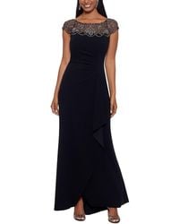 Xscape Illusion Polyester Evening Dress in Red | Lyst