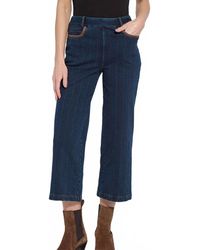 Lyssé - Landon Embroidered Wide Leg Denim - Lyst