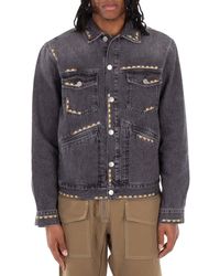 Isabel Marant - Faded Jango Embroidered Denim Jacket - Lyst