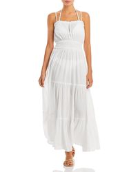 A'qua Swim - Smocked Tiered Cover-up - Lyst