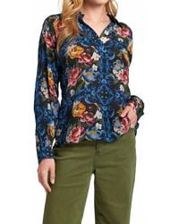 Apny - Pollination Half Placket Blouse - Lyst