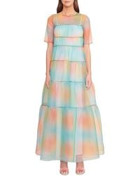 STAUD - Tiered Polyester Cocktail And Party Dress - Lyst