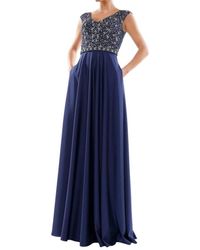 Marsoni by Colors - Beaded Bodice Flowy A-Line Dress - Lyst