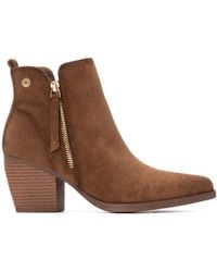 Xti - Italian Western Suede Booties Refresh Collection By - Lyst