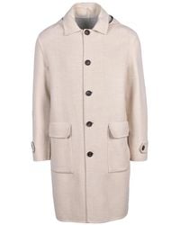Eleventy - Reversible Wool Coat - Lyst