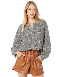 Joie - Top Floral Split Neck Long Sleeve Pullover Jdm895 - Lyst