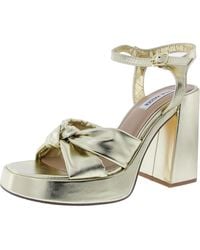 Steve Madden - Acceptance Faux Leather Ankle Strap Platform Heels - Lyst