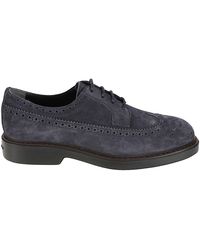 Hogan - H704 Soft Calf Leather Brogue Derby Shoes - Lyst