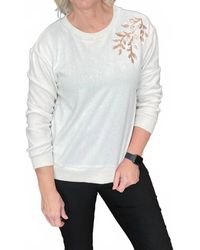 EMILY DANIELS - Sequin Crew Neck Embellished Top - Lyst