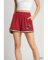 Umgee - French Terry Game Day Shorts With Sequin Detail - Lyst